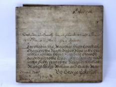 A George II velum document dated 1746 relating to Sir Edward Blount Baronet and his son Edward