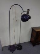 Two 20th century floor lamps (continental wiring)