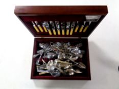 An Oneida canteen containing a quantity of plated and stainless steel cutlery