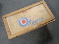 A pine and cardboard Player's Navy Cut crate bearing advertisement