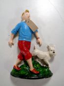 A cast iron door stop - Tintin