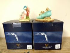 Two Beatrix Potter figures - Fox Gloves and Gemima Puddle Duck,