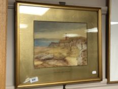 G Forster : Gylen Castle, Island of Kerrara, watercolour,