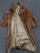 A mink three quarter length fur coat