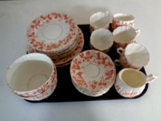 A thirty-nine piece antique Forster china tea service