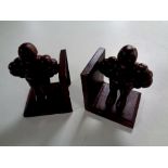 A pair of cast iron Michelin book ends