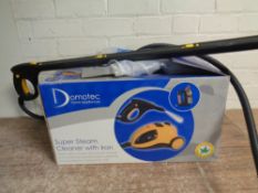 A Domotec steam cleaner with iron and accessories