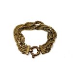 A gold plated silver bracelet