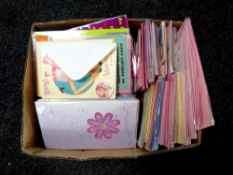 Seven boxes of personalised address books,