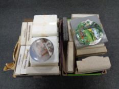 Two boxes containing a large quantity of assorted collector's plates