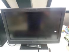 A Sony Bravia 32" LCD TV with remote