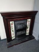 A contemporary Arts and Crafts style fireplace suite