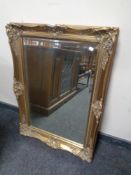A gilt framed bevel edged mirror (as found)