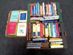 Three boxes of twentieth century and later volumes, novels, chemistry,