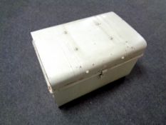 An antique tin trunk