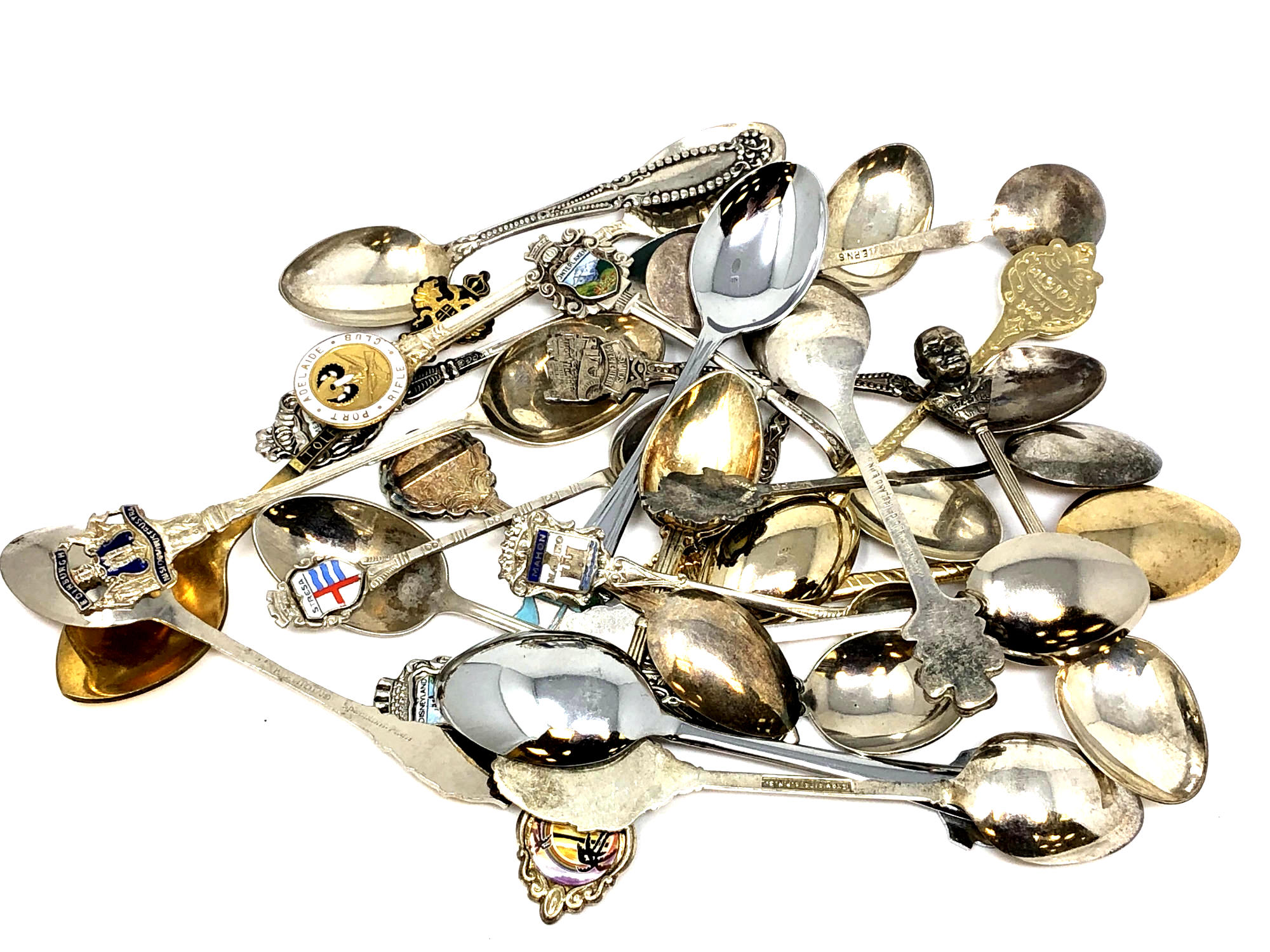 A quantity of commemorative spoons including silver examples (approx.
