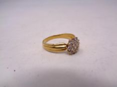 An 18ct gold diamond set ring, 3.