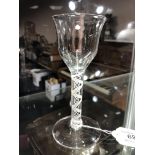 A Georgian air twist cordial glass, height 14.5cm.