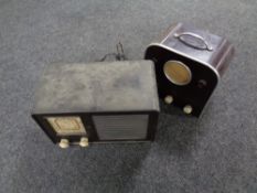 A 20th century Bakelite cased Rondo radio together with one further valve radio
