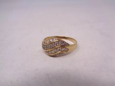 A 14ct gold diamond ring, 3.