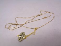 Two German 18ct gold plated necklaces