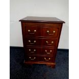 A reproduction mahogany hifi cabinet in the form of a Georgian chest