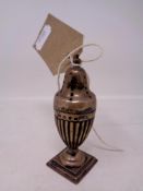 A Birmingham silver pepper pot,