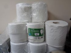 A quantity of jumbo two ply toilet rolls and multi purpose roll