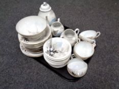 A Japanese eggshell tea service