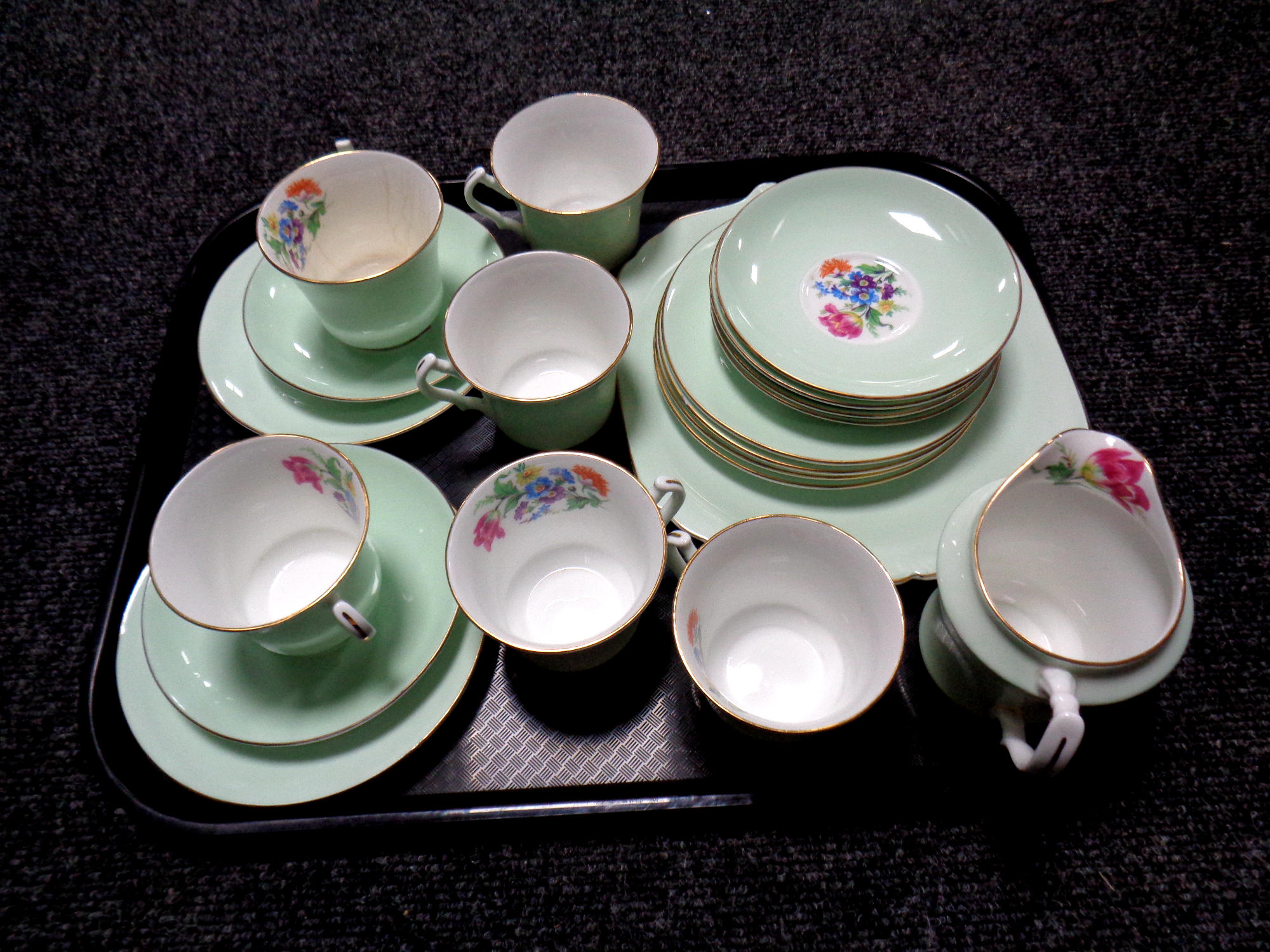 A 20 piece Victoria bone china tea service