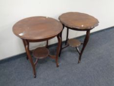 Two Edwardian occasional tables