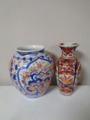 Two Chinese Imari vases