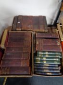 Three boxes containing 20th century volumes to include Encyclopedia Britannic 11th edition,