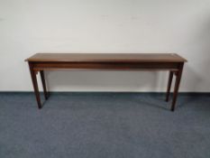 A good quality reproduction mahogany hall table,