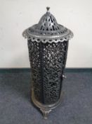 A Victorian style cast iron cylindrical heater cabinet