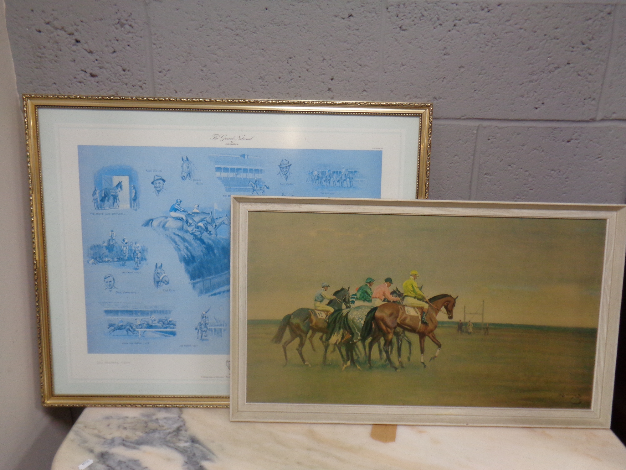 A Neil Cowthorne signed limited edition Grand National print,