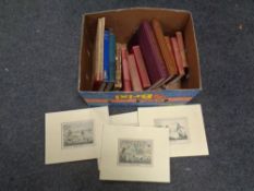 A box containing 20th century hardback volumes to include Tom Sawyer,