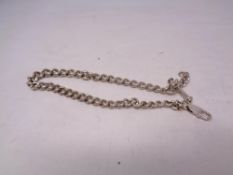 A silver Albert chain with T-bar