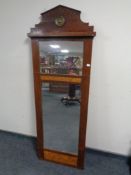 A late 19th century mahogany hall mirror