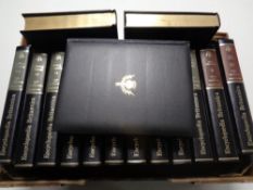 Two boxes containing Encyclopedia Britannica (30 volumes)