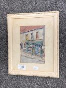 Will Fenton : Cullercoats, watercolour, 12 cm x 17 cm, framed.