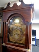 A 19th century inlaid mahogany longcase clock by J.