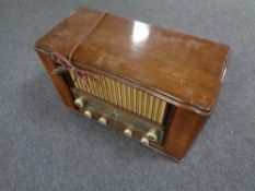 A 20th century walnut cased Minerva valve radio