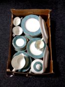 A box containing Wedgwood Garden tea and dinnerware