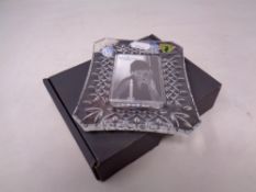 A Waterford Crystal photo frame,