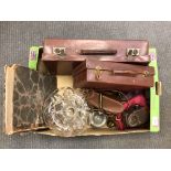 A box of leather briefcases containing Masonic regalia,
