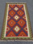 A Choli kilim, 126cm by 81cm.