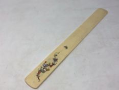 A late 19th century Japanese ivory page turner,