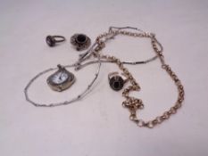 A small quantity of white metal and other jewellery,