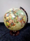 An illuminated globe